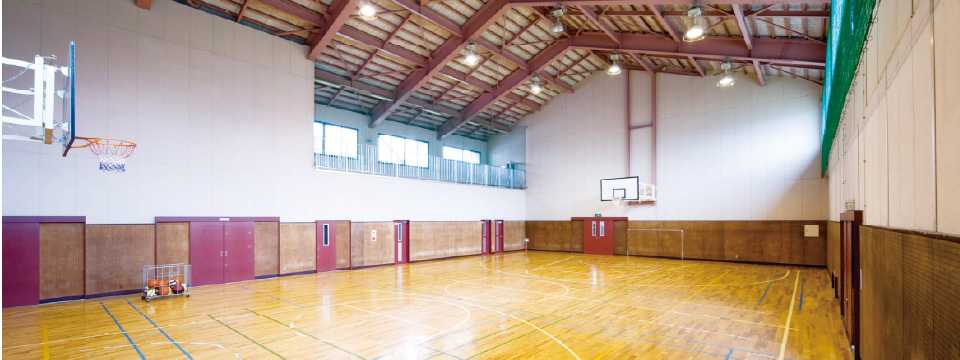 福井県医療福祉専門学校 第3体育館 内観